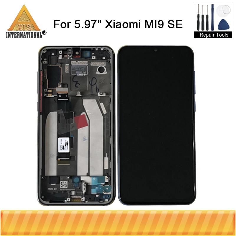 Оригинальный ЖК дисплей Amoled Axisinternational 5 97 дюйма для Xiaomi Mi 9 SE Mi9 экран с рамкой и