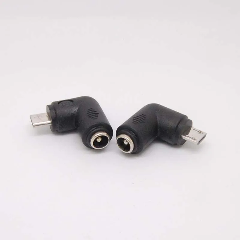 Гнездовой преобразователь в адаптер Micro USB 5 5x2 1 мм 90 градусов постоянного тока|usb