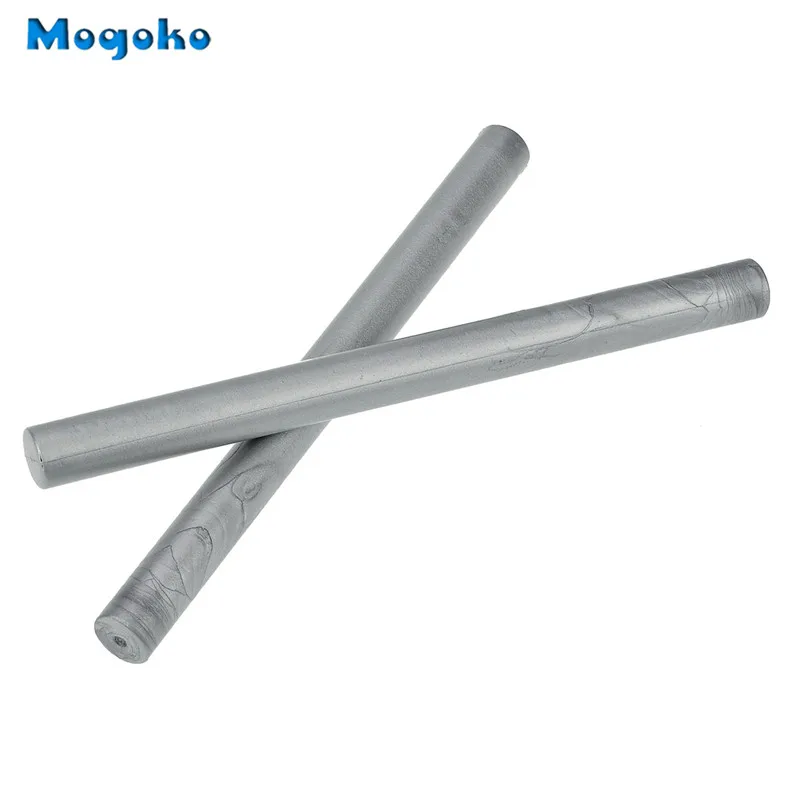 Mogoko, 2 шт., без шнура, фитили, цилиндрический, огненный, рукописный, уплотнительный воск для почты, писем, винтажная колонна, воск, печать, штамп - Цвет: Style 2 Silver 2pcs