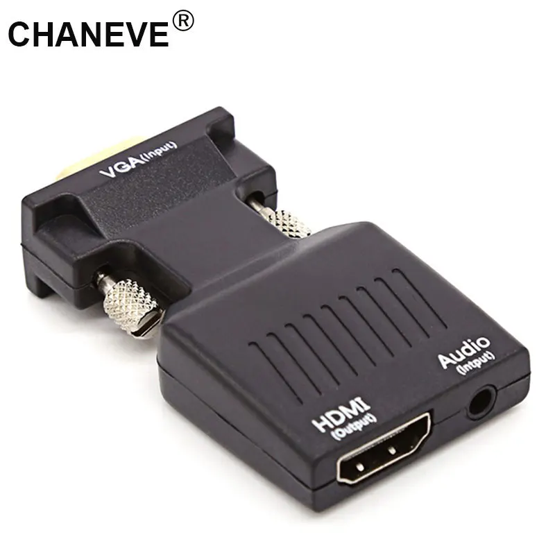 CHANEVE преобразователь из VGA в HDMI 1080P аналогово-Цифровое видео аудио штекер