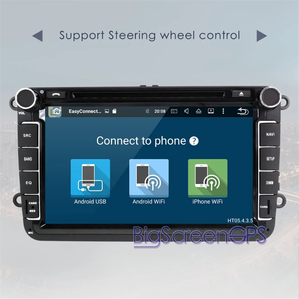 Автомобильный DVD плеер на Android 9 8 дюймов 4 Гб ОЗУ GPS навигация для Volkswagen golf passat tiguan