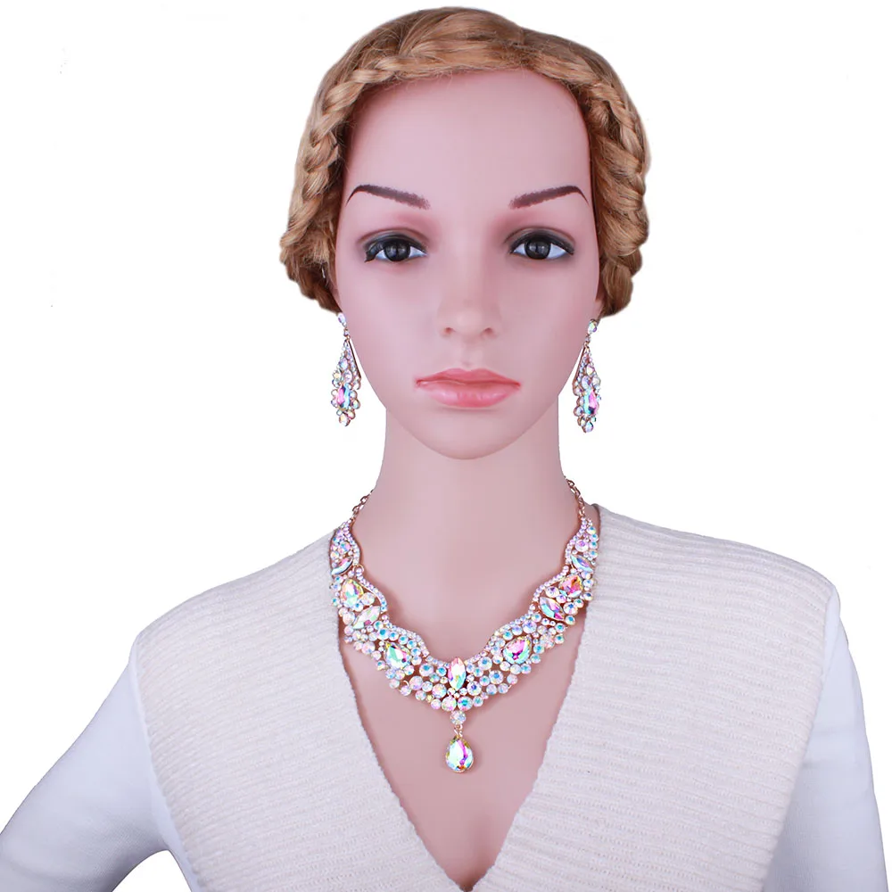 FARLENA Свадебные ювелирные изделия Высокое качество Кристалл Стразы капли воды