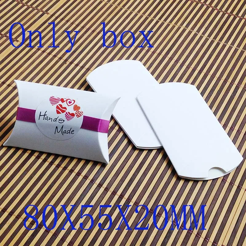 Newwedding важны Box100 шт 8x5.5x2 см DIY Бумага ювелирных изделий Подушка Дисплей коробка