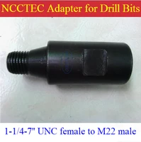 adapter connector 1 14 7 unc female to m22 male for diamond drill machine which has 1 14 7 male thread free shipping