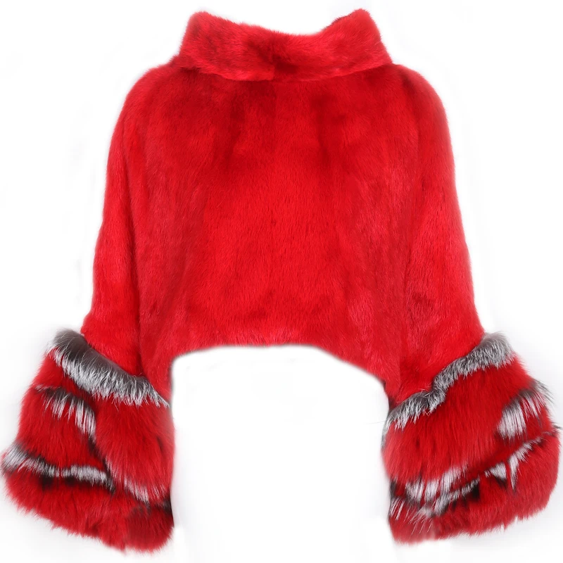 ladies mink fur jacket women real mink fur shawl natural fur coat