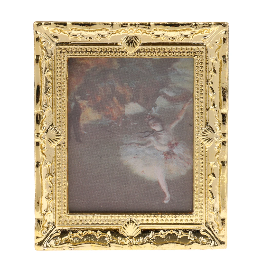 Ручная работа винтажная 1/12 рамка для показа стен постер фоторамка с миниатюрный