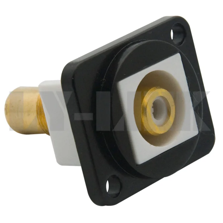 D образный металлический гнездовой разъем RCA черного цвета|rca female|rca female to femalerca rca |