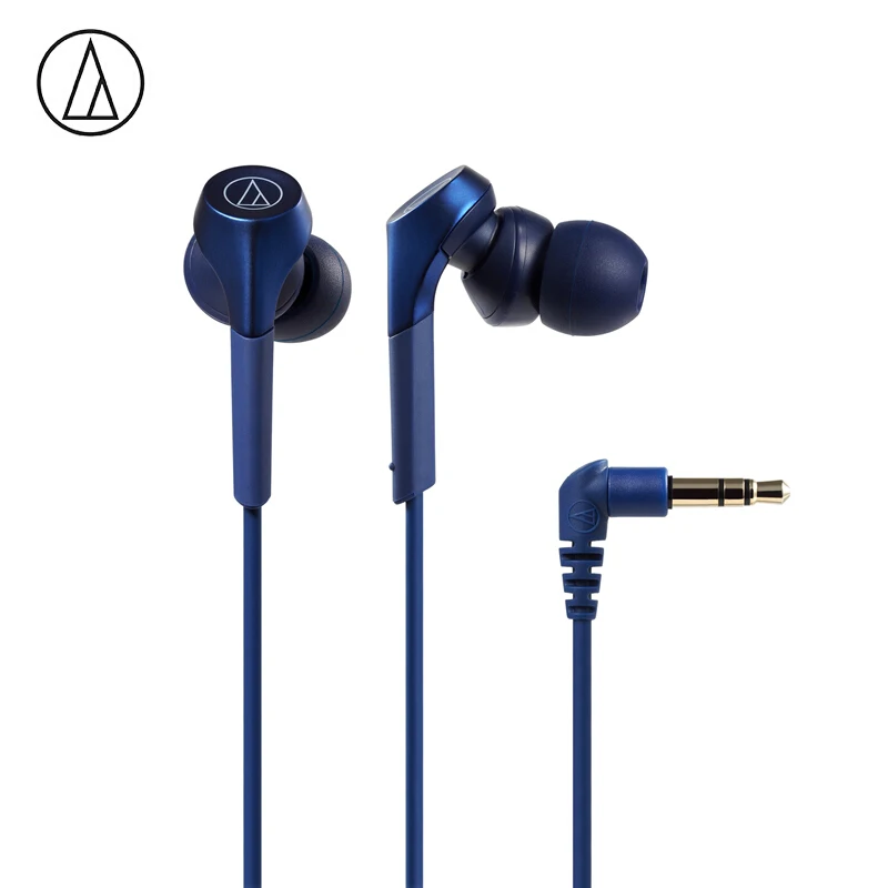 blue Оригинальные наушники Audio-Technica, ATH-CKS550X, проводные наушники, Hi-Fi, в уши, сабвуфер, бас, мобильная Музыкальная гарнитура, Hi-Res, для ANDROID iOS - Цвет: blue