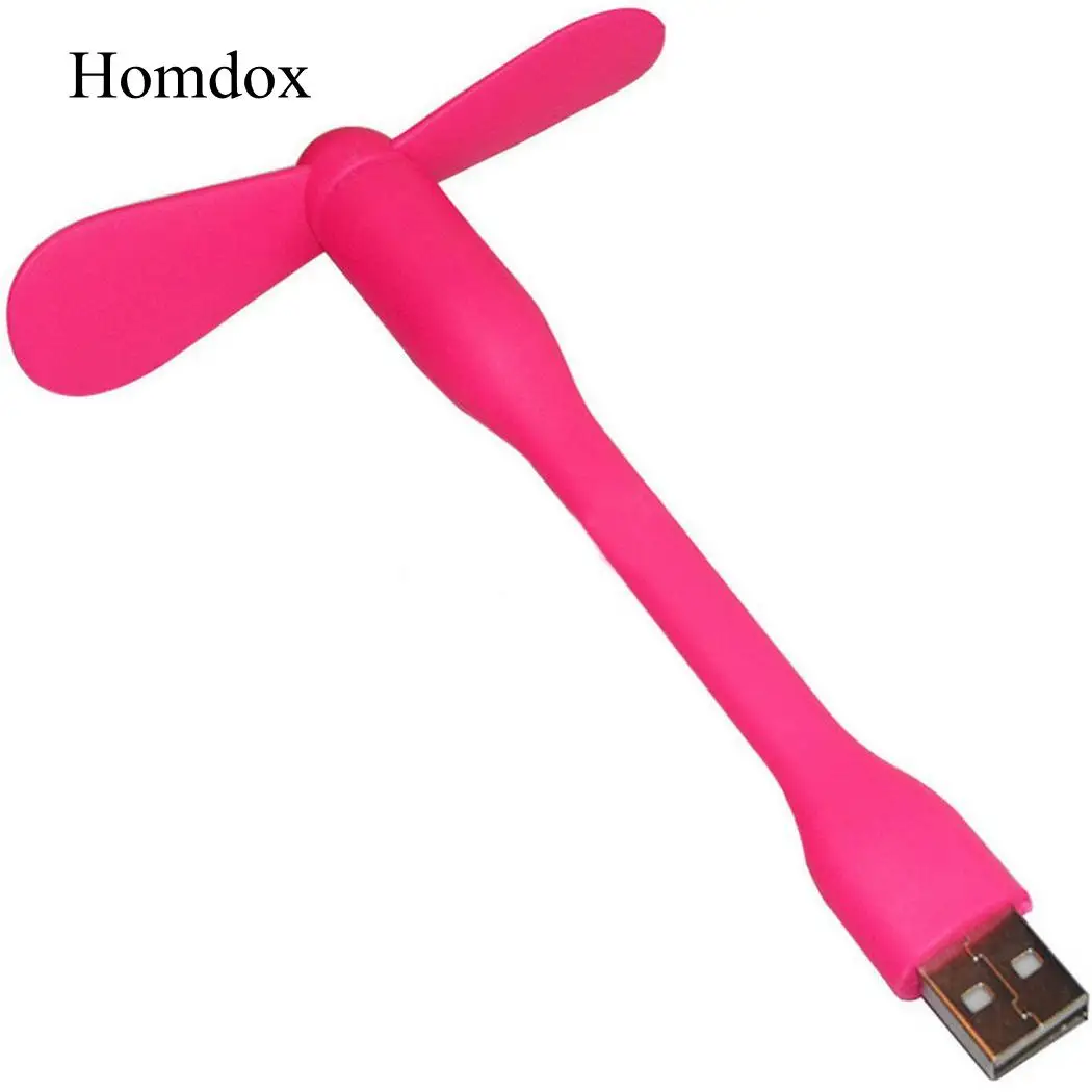 rose red Гибкая usb-лампа портативный съемный USB мини вентилятор для всех источников питания USB выход USB гаджеты для ноутбука настольный компьютер - Цвет: rose red