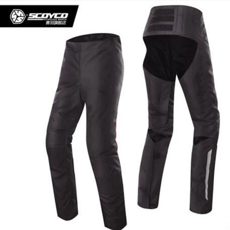 Scoyco P042 Ткань Оксфорд теплая подкладка мотогонок Штаны Для мужчин мотоцикл езда Штаны с ce до колена