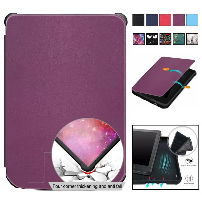 Умный чехол для Pocketbook 616/627/632 6 ''чехол-книжка для PocketbooBasic lux2 Book/touch/lux4 touch hd 3 Чехол