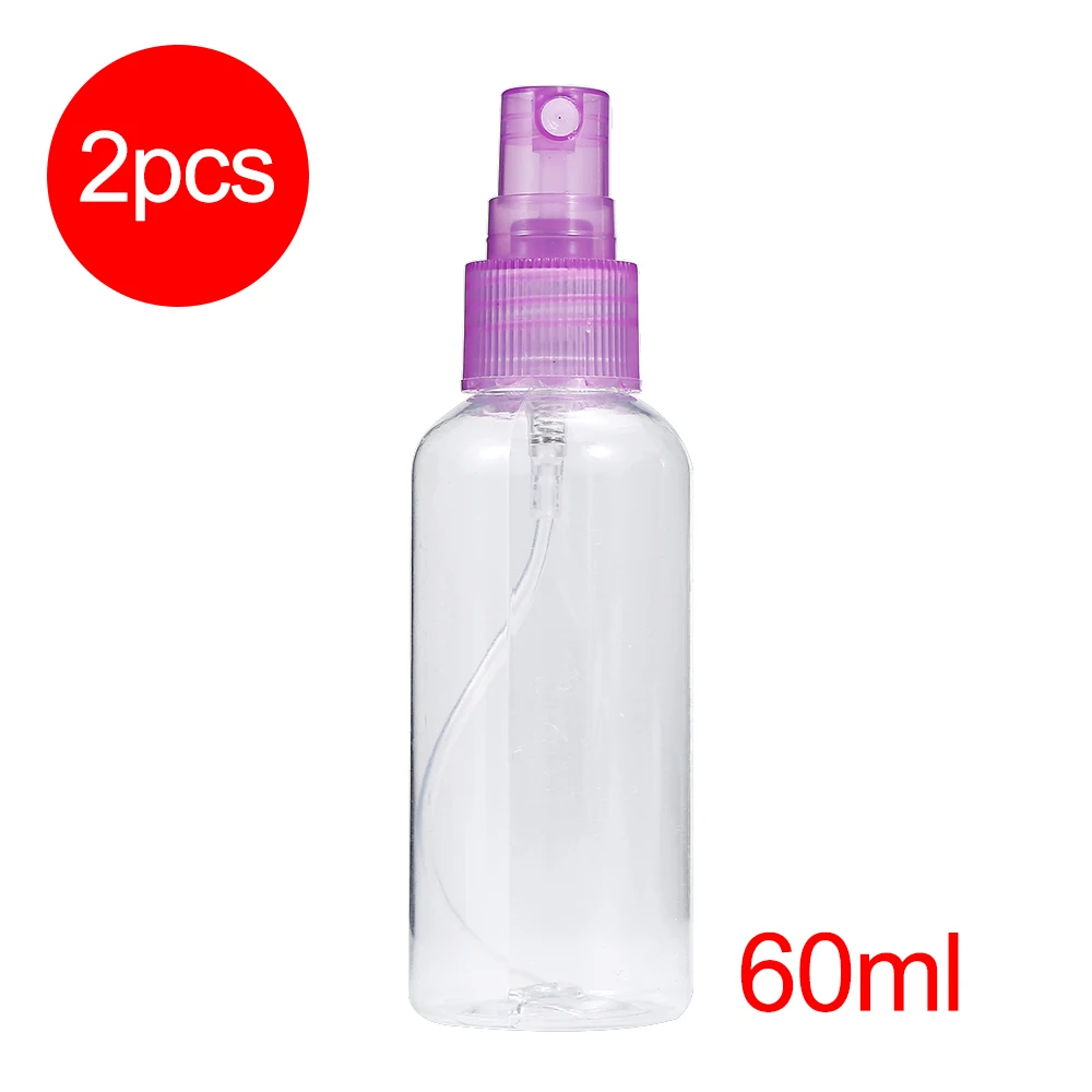 2 шт. 60 мл Прозрачный пустой распылитель бутылка для путешествий ПЭТ эфирное