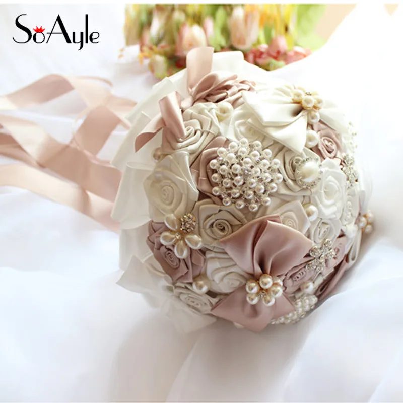 

SoAyle Gorgeous Crystal Wedding Bouquet Brooch Accessories Bridesmaid Wedding Flowers Bridal Bouquets