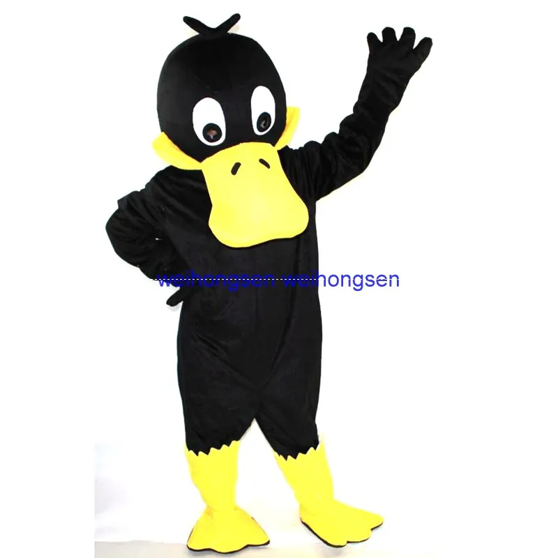 Rapid MaKe real picture Syflyno Lovely Black Duck Mascot Costume adults christmas Halloween Outfit 320 | Тематическая одежда и