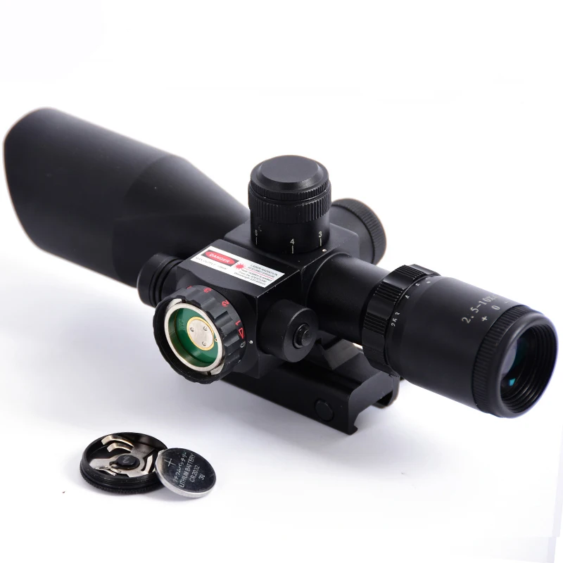 Охотничий прицел тактический оптический красный зеленый лазерный 2 5 10x40 для