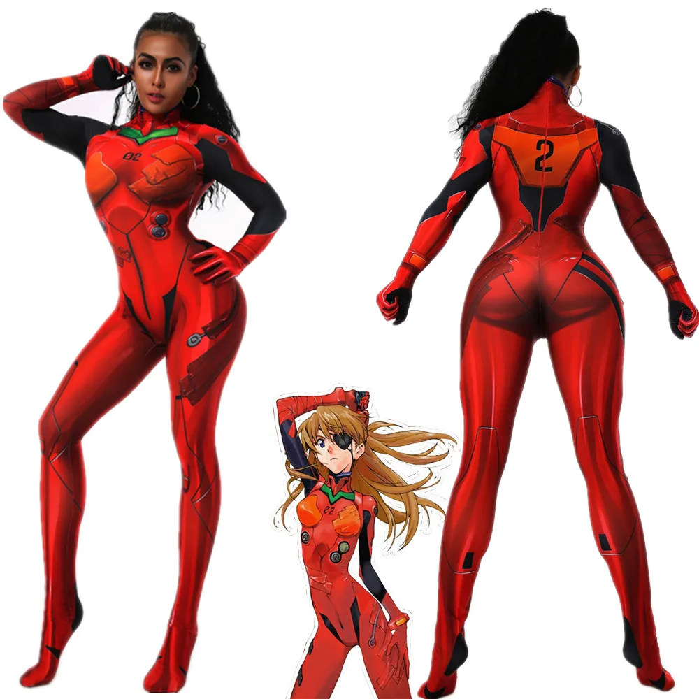 Костюм для косплея NEON GENESIS EVANGELION Asuka Langley Sohryu костюм зентай с 3D принтом