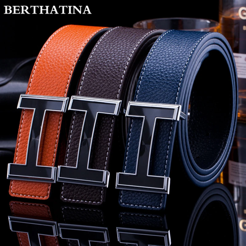 Прямая поставка мужской женский ремень из натуральной коровьей кожи ремни для