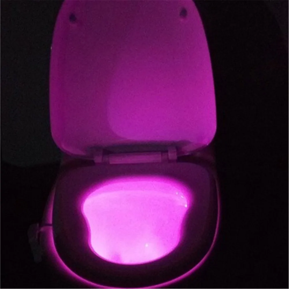 Умная Ночная лампа для унитаза с датчиком движения PIR WC водонепроницаемая