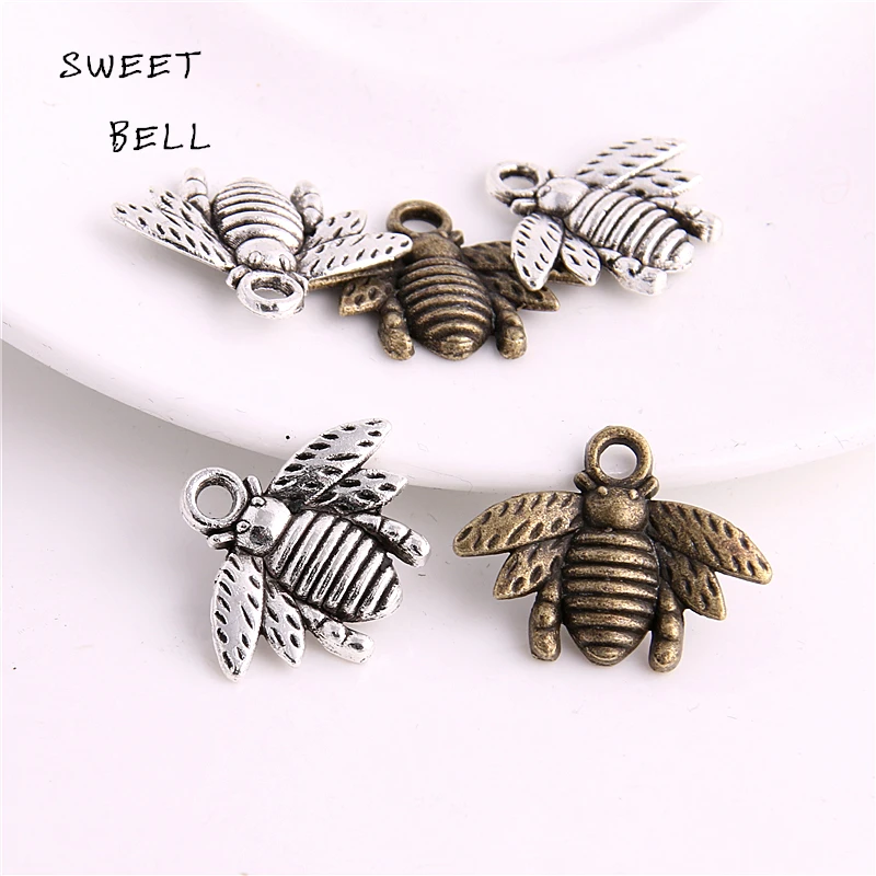 Подвеска в виде пчелы из цинкового сплава 50 шт. 16 х21 мм|jewelry butterfly|jewelry guildjewelry honey |