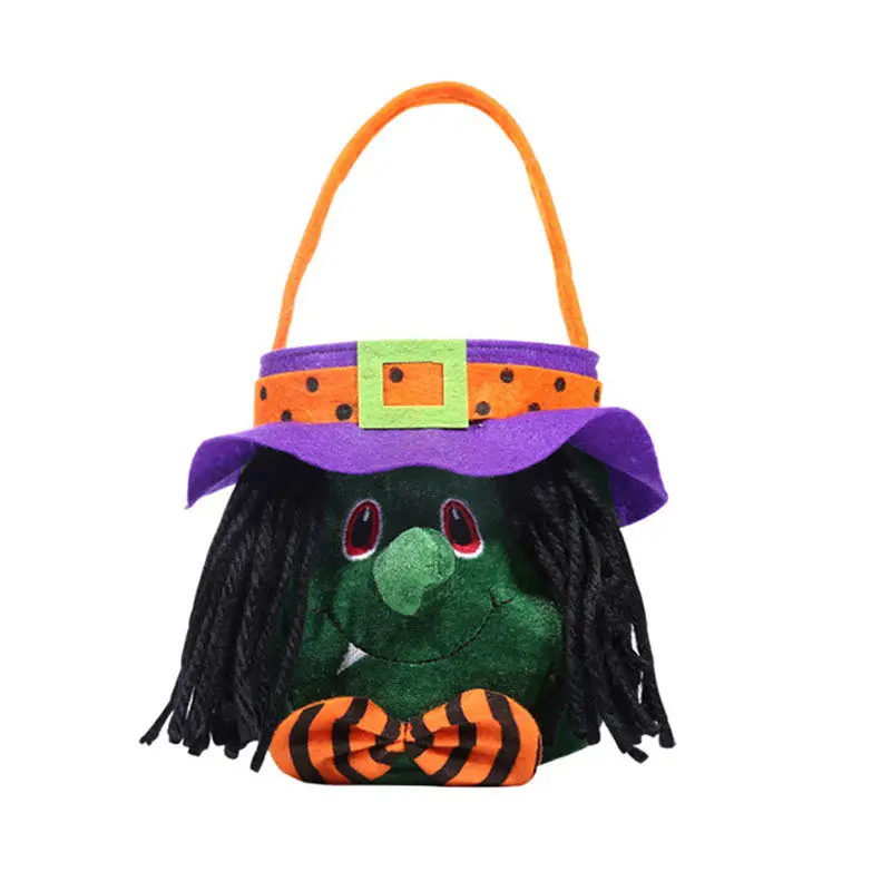 Фото 1Pc Happy Halloween Tote Bag Witch Pumpkin Prints Halloween Gift Candy Bag Cookie Bags Storage Handbag Party Gifts Bag №2