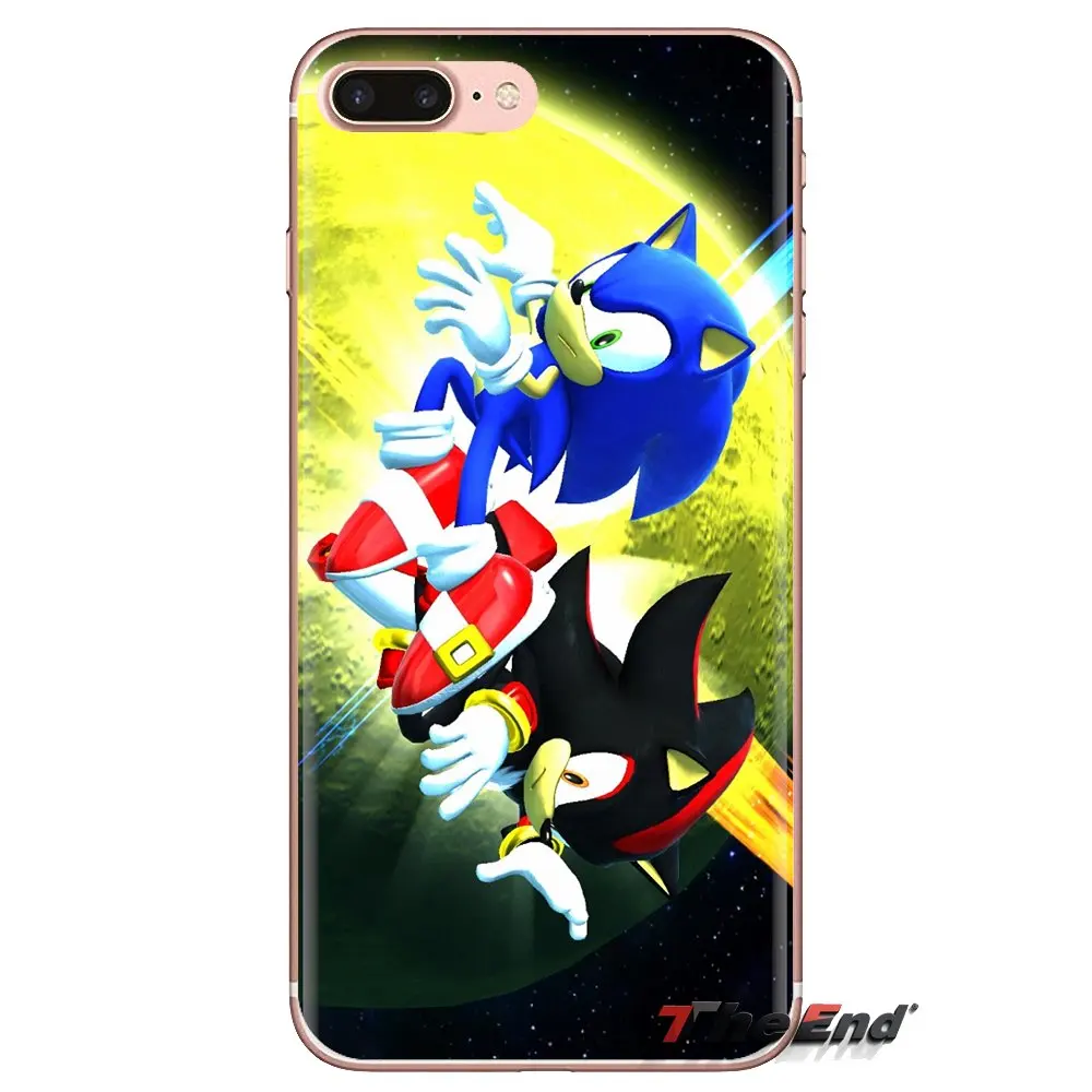 Silicone Cases For Sony Xperia Z Z1 Z2 Z3 Z5 compact M2 M4 M5 C4 E3 T3 XA Huawei Mate 7 8 Y3II Silver Sonic Hedgehog Shadow Sega |