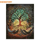 Рамка для картины CHENISTORY, рисование на дереве своими руками по номерам, пейзаж, акриловая краска по номерам, рисование вручную