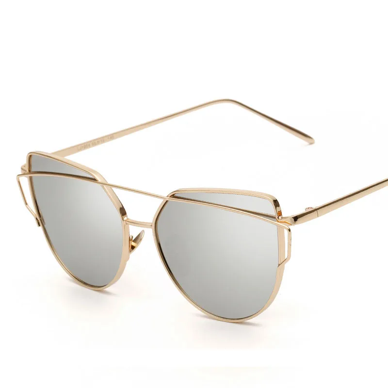 Женские солнцезащитные очки кошачий глаз новинка 2017 фирменный дизайн зеркальные