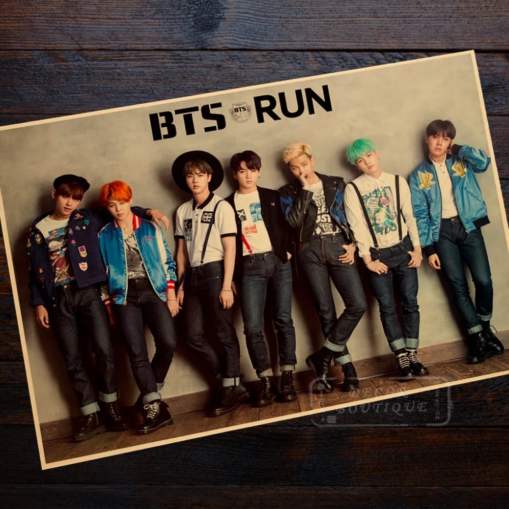 Коллекция BTS Ретро Винтаж Плакат декоративный DIY стикер стены холст живопись плакаты искусство домашний бар Декор подарок