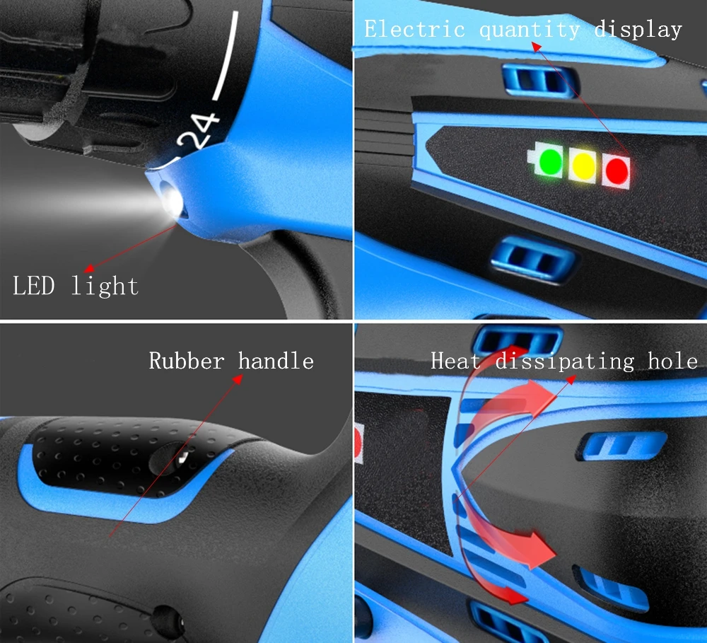 HIMOSKWA литиевая электрическая дрель ручная маленькая многофункциональная бытовая