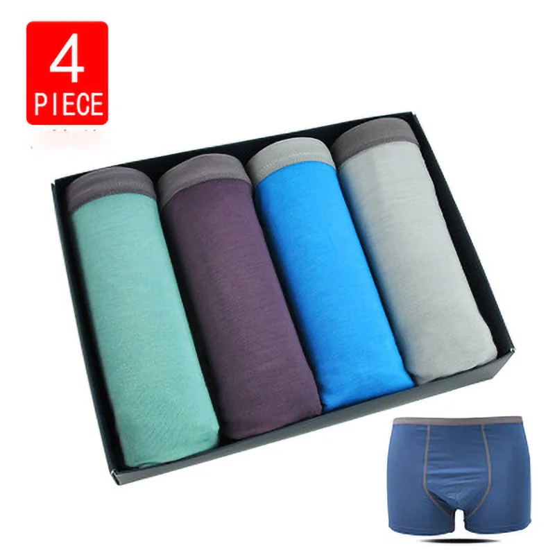 Boxers Mens Underwear Breathable Men Panties Comfort Cotton Underpants Solid Male Boxer Shorts | Мужская одежда