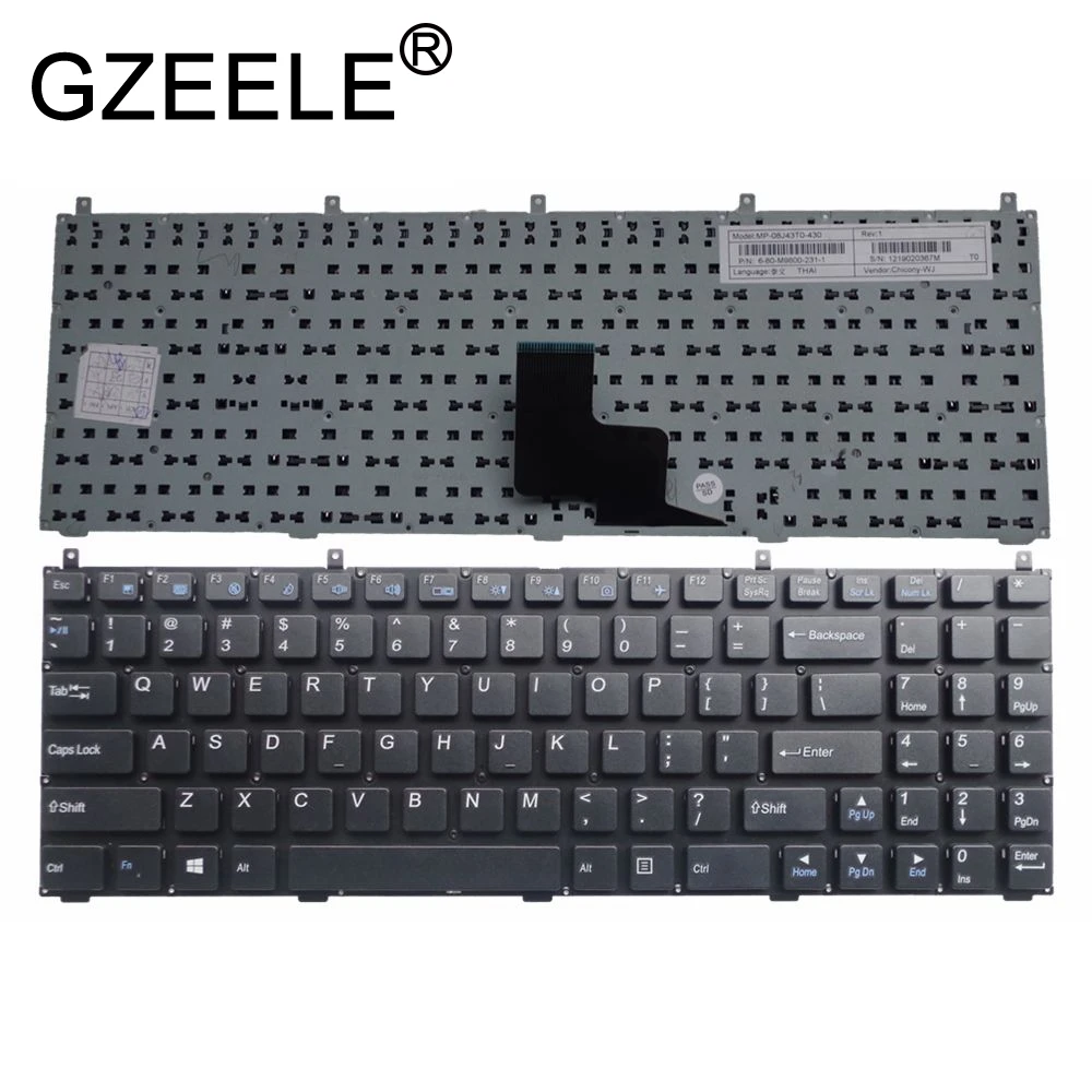 GZEELE NEW for Clevo W251HNQ W251HPQ W251HSQ W251HTQ W251HU W251HUQ Keyboard no Frame US English version | Компьютеры и офис