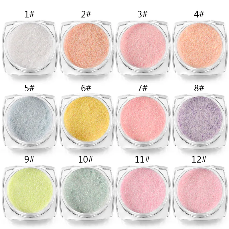1 Box 12 Colors Laser Sugar Nail Glitter Powder Dust Shiny Gel Polish Sequins for Art Decoration Manicure | Красота и здоровье