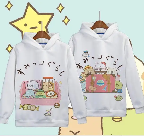 Sumikko gurashi/семейная осенне зимняя толстовка с капюшоном для мамы женские и мужские