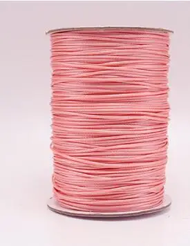 Rose Gold 1 вощеный хлопковый шнур, ремешок, ожерелье, вощеная нить, веревка для ювелирных браслетов DIY 0,5/1/1,5/2 мм - Цвет: Rose Gold