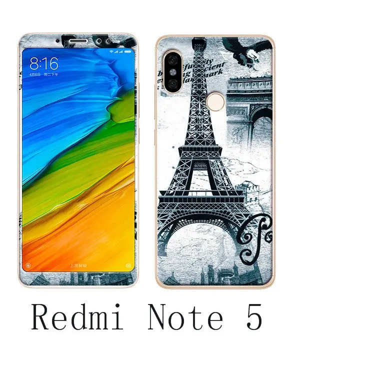 Xiaomi redmi note 5 чехол 360 градусов защитный из ТПУ + цветной Интегрированный