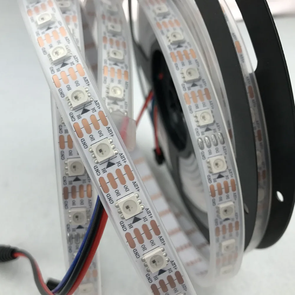Светодиодная лента WS2815 12 в пост. Тока полноцветная RGB 5050 60 Светодиодный s/m 5 м