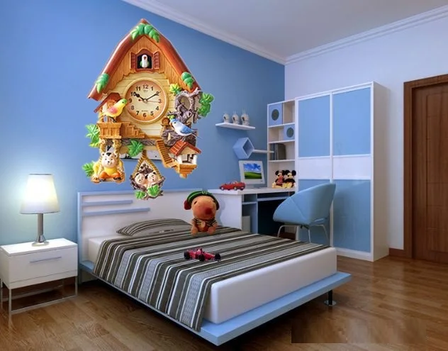 Часы настенные с сердечником креативные Мультяшные бесшумные кварцевые для