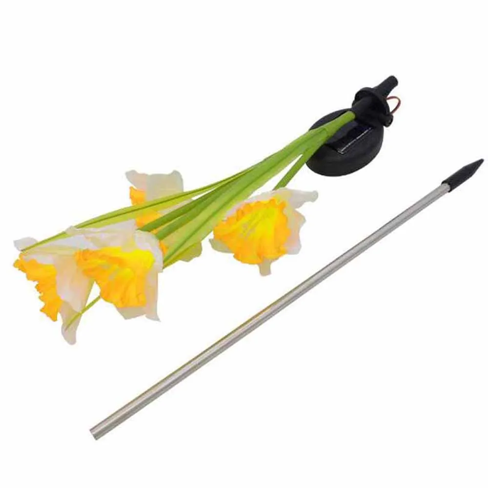

HQXING 2set night light outdoor decoration Solar Garden Lights Multi Color Daffodil Flowers Light Christmas Light