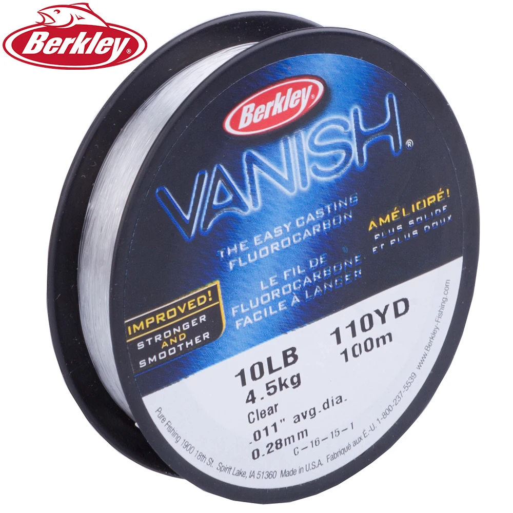 Оригинальный Berkley бренд фторуглеродная леска исчезает 110yd 100 м рыболовная