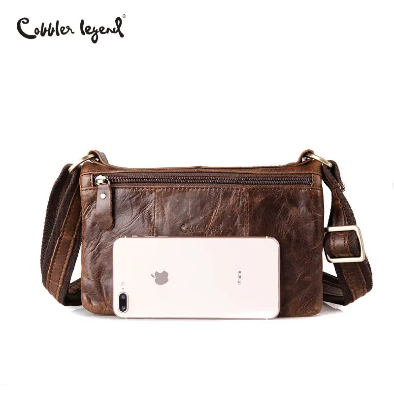 Сапожник Легенда простые мужские из натуральной кожи Crossbody сумка маленький