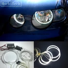 HochiTech для 2001-2004 BMW 3 серии E46 компактный сверхяркий дневной свет DRL CCFL глаза ангела демон комплект теплых белых гало кольцо