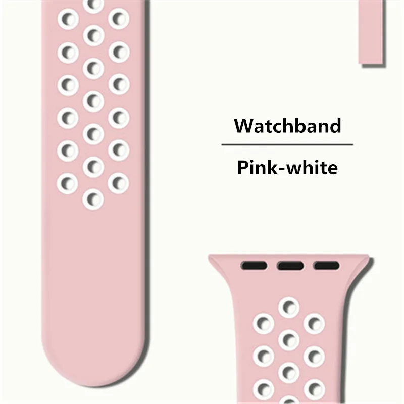 pink-white NO-BORDERS, 42 мм, S226, умный браслет, кремнеземный ремешок, ремешок, цветной, S226, умные часы, аксессуары, ремешок для мужчин, wo, сменный ремешок - Цвет: pink-white