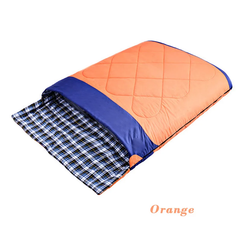 ORANGE Кемпинг двойной спальный мешок открытый два человека пара утолщение спальный мешок альпинизмом холодная погода большой взрослый костюм 2,8 кг - Цвет: ORANGE