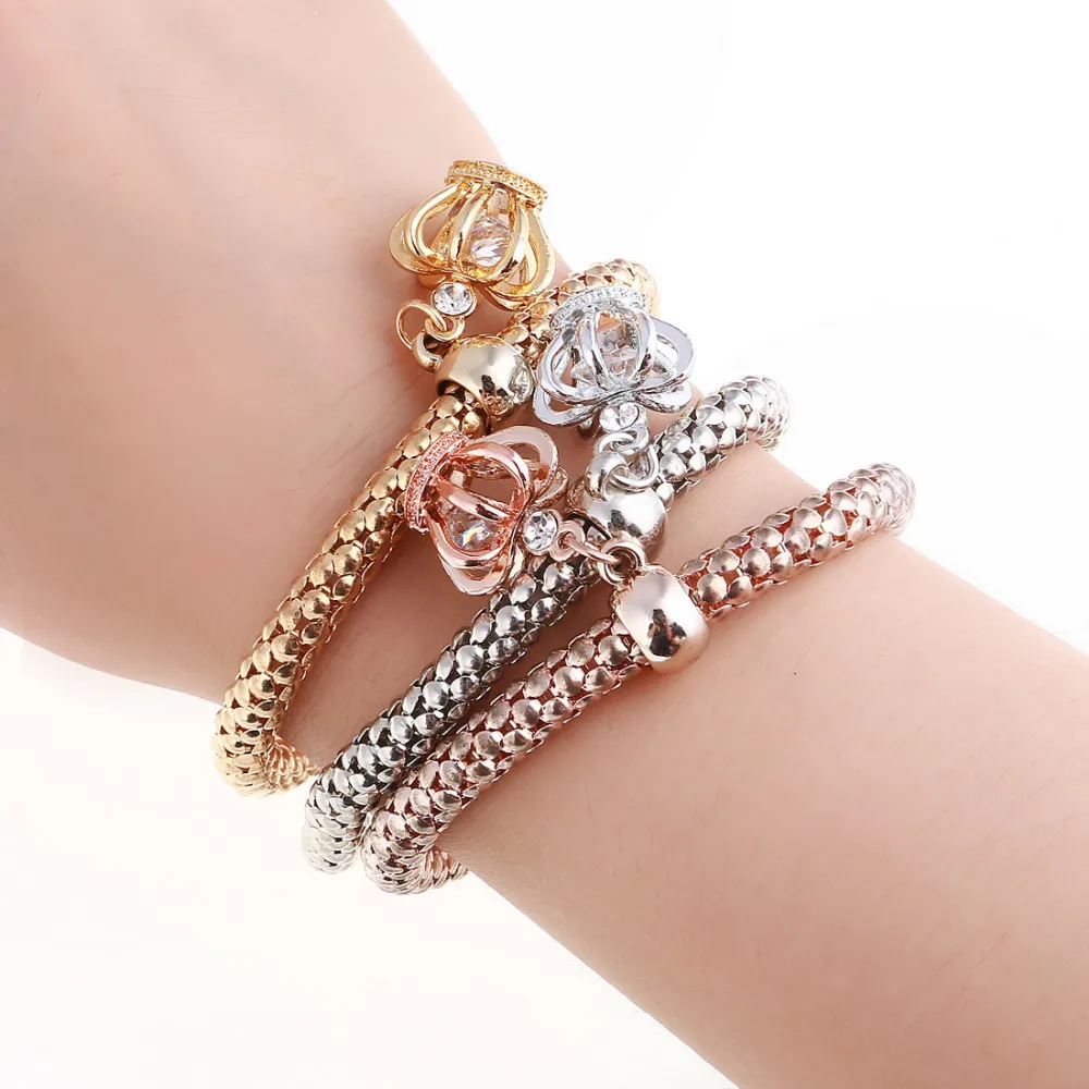 Hesiod украшения 3 шт./лот хорошее качество модные золотые Кристальные цепи браслеты