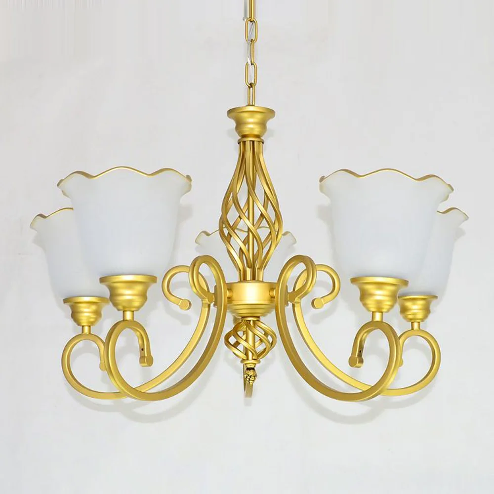 Роскошная люстра в европейском стиле с металлической цепочкой потолочный