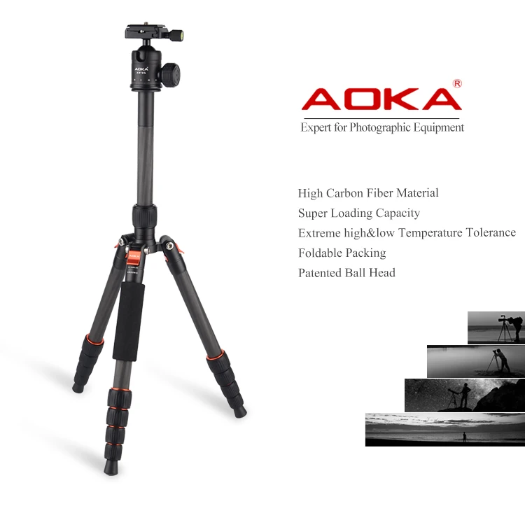 Профессиональный штатив из углеродного волокна и монопод KR225C Pro для DSLR камеры/портативный дорожный штатив Максимальная нагрузка до 7 кг