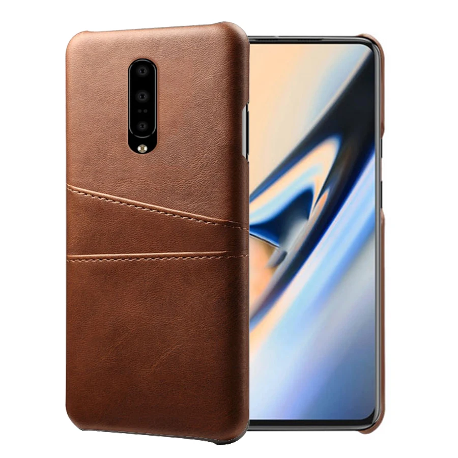 Роскошные кожаные держатели для телефонов для Oneplus One Plus 7 7Pro 5 5 T 6 6 T 3 2 X тонкий гибридный жесткий чехол для телефона