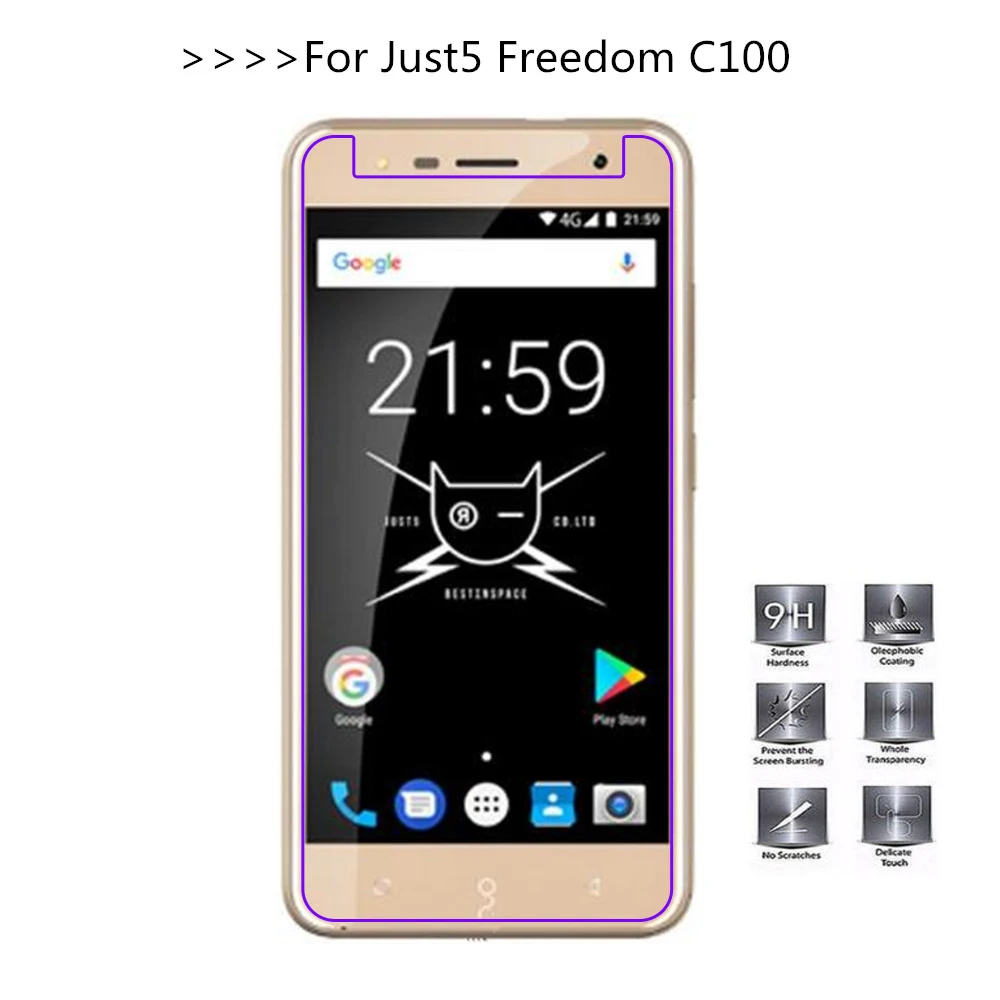 Just5 Freedom C100 закаленное стекло 9H хорошее качество защитная пленка