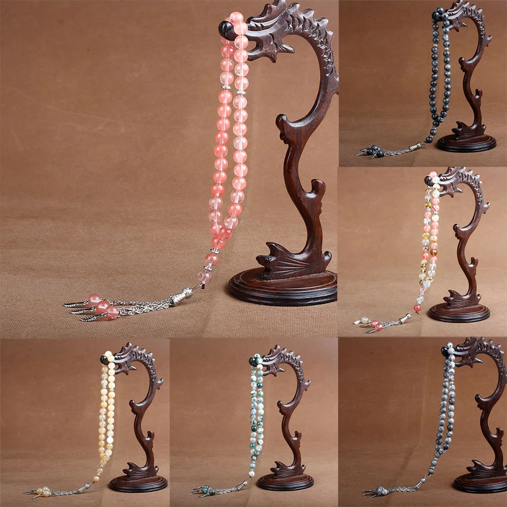 

Islamic Muslim Prayer Yoga Decompression 8mm Rosary Bracelet 33 Beaded Bracelets Worship Bracelets Meditation Bead For Men Women