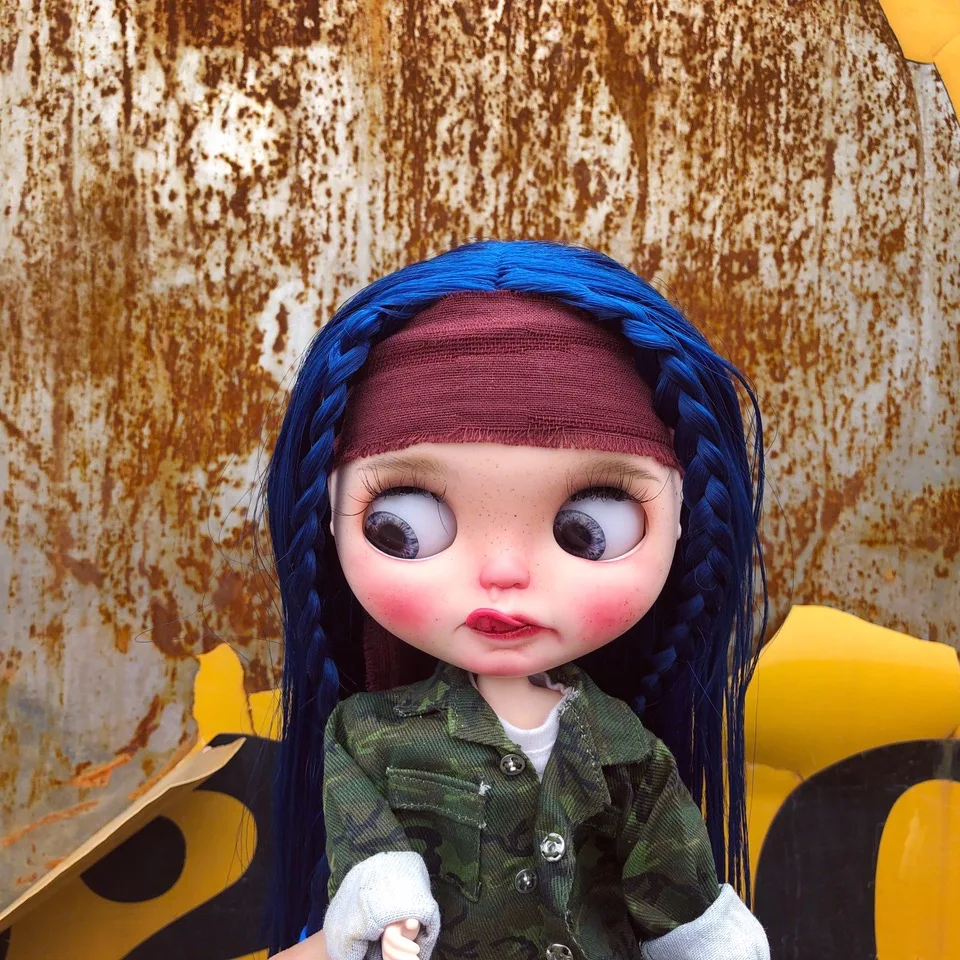 Длинные Голубые волосы макияж blyth кукла 1/6 BJD 30 см кукла игрушки 19 суставов высокое качество китайская Кукла BJD шаровая шарнирная кукла мусульманская кукла